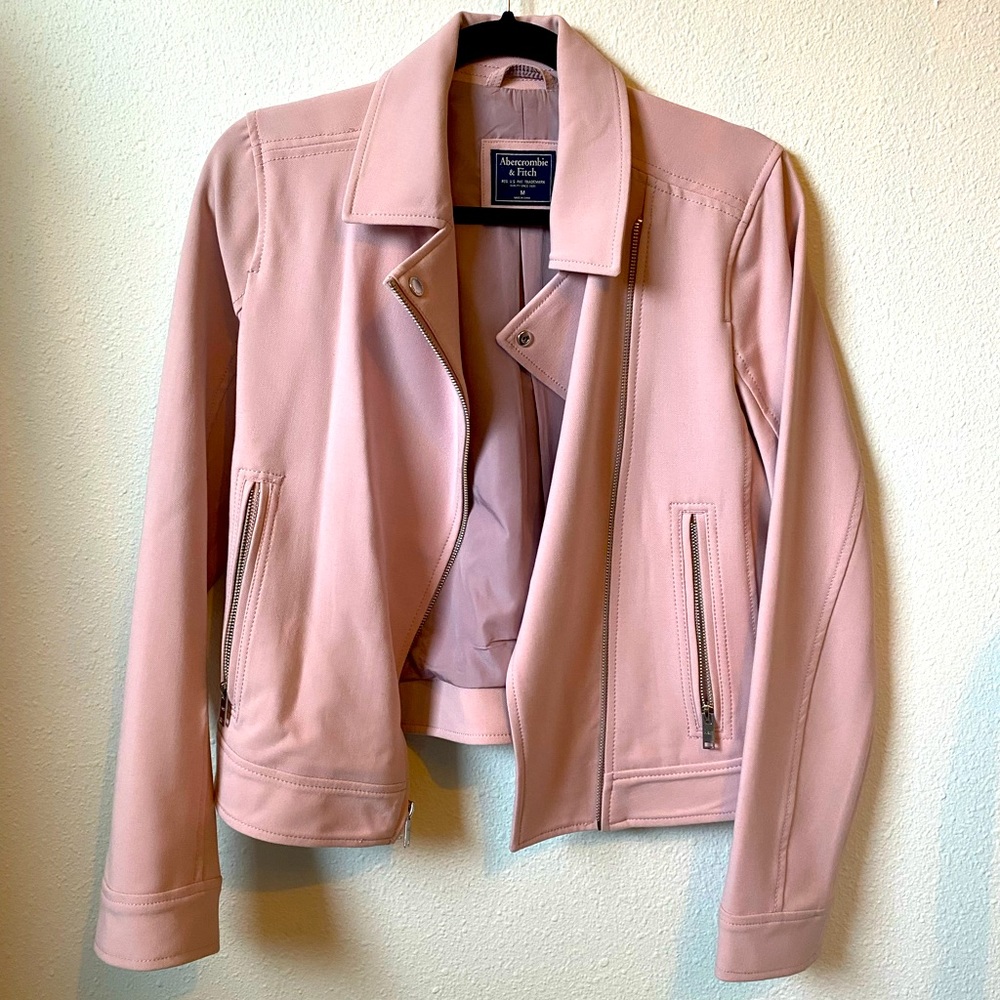 Pink moto jacket | Abercrombie